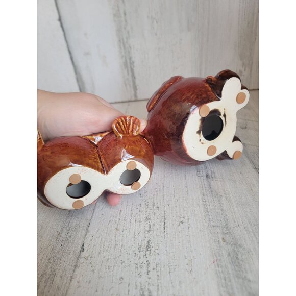 Ceramic red cardinal bird family flock group xmas set - Picture 5 of 5